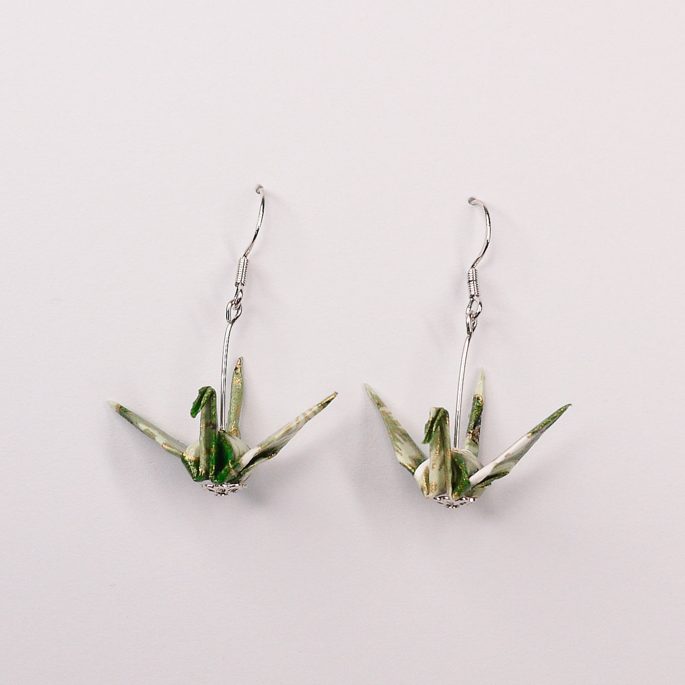 Crane Earrings in Silver