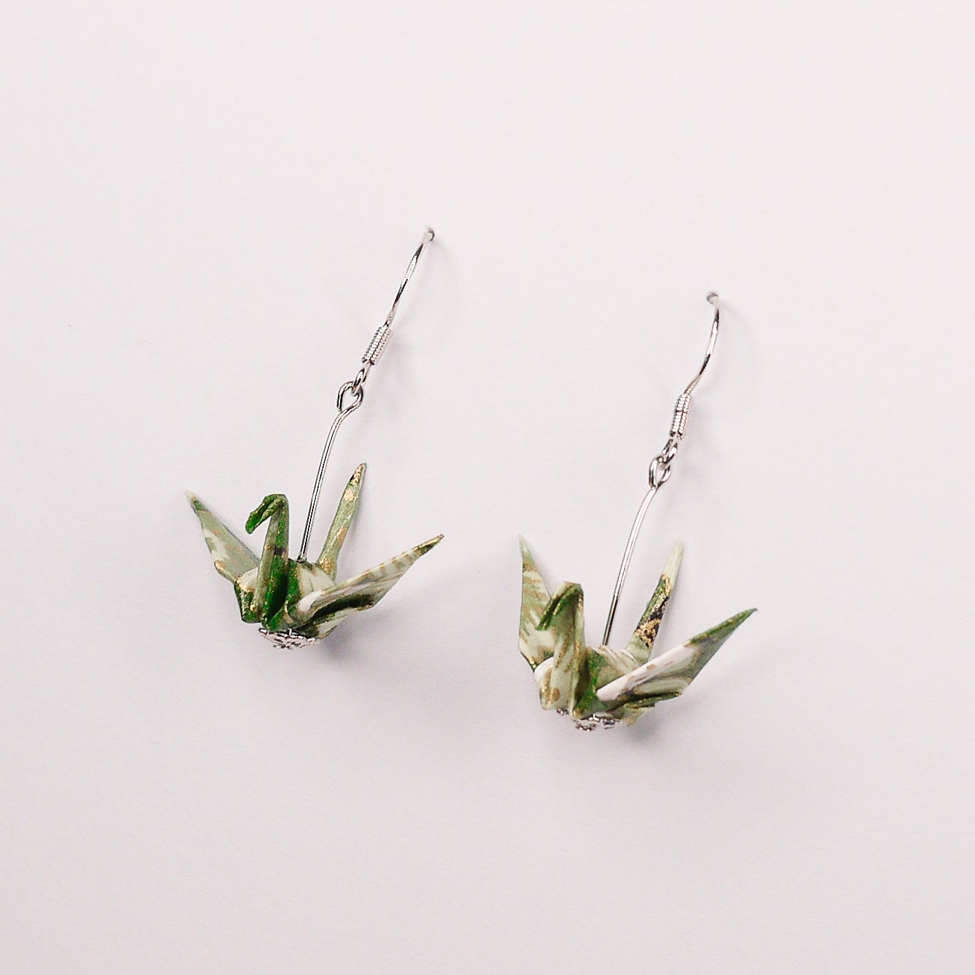 Crane Earrings in Silver