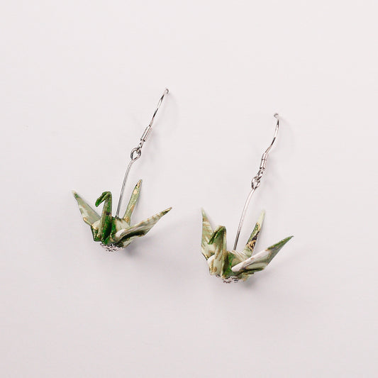 Crane Earrings in Silver
