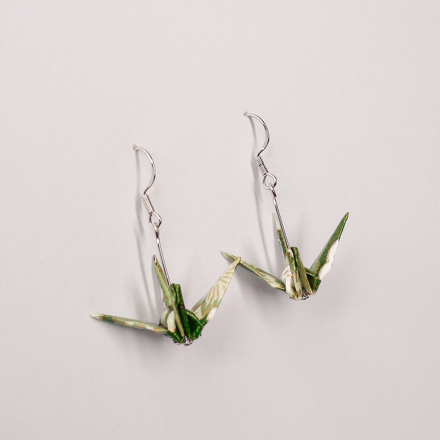 Crane Earrings in Silver
