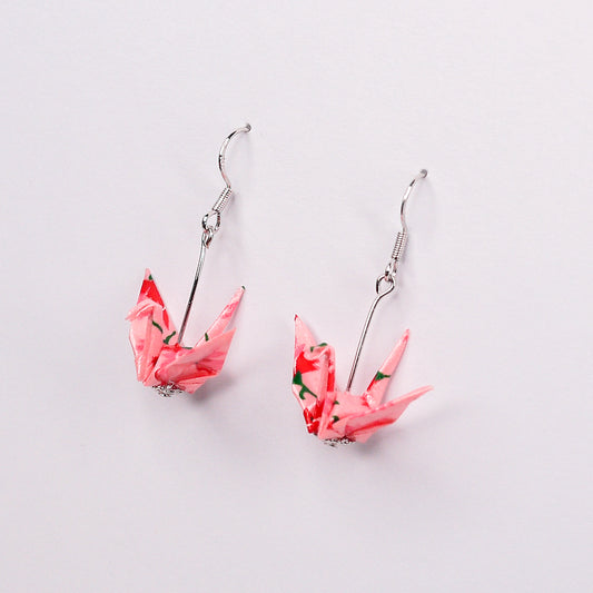 Crane Earrings in Silver
