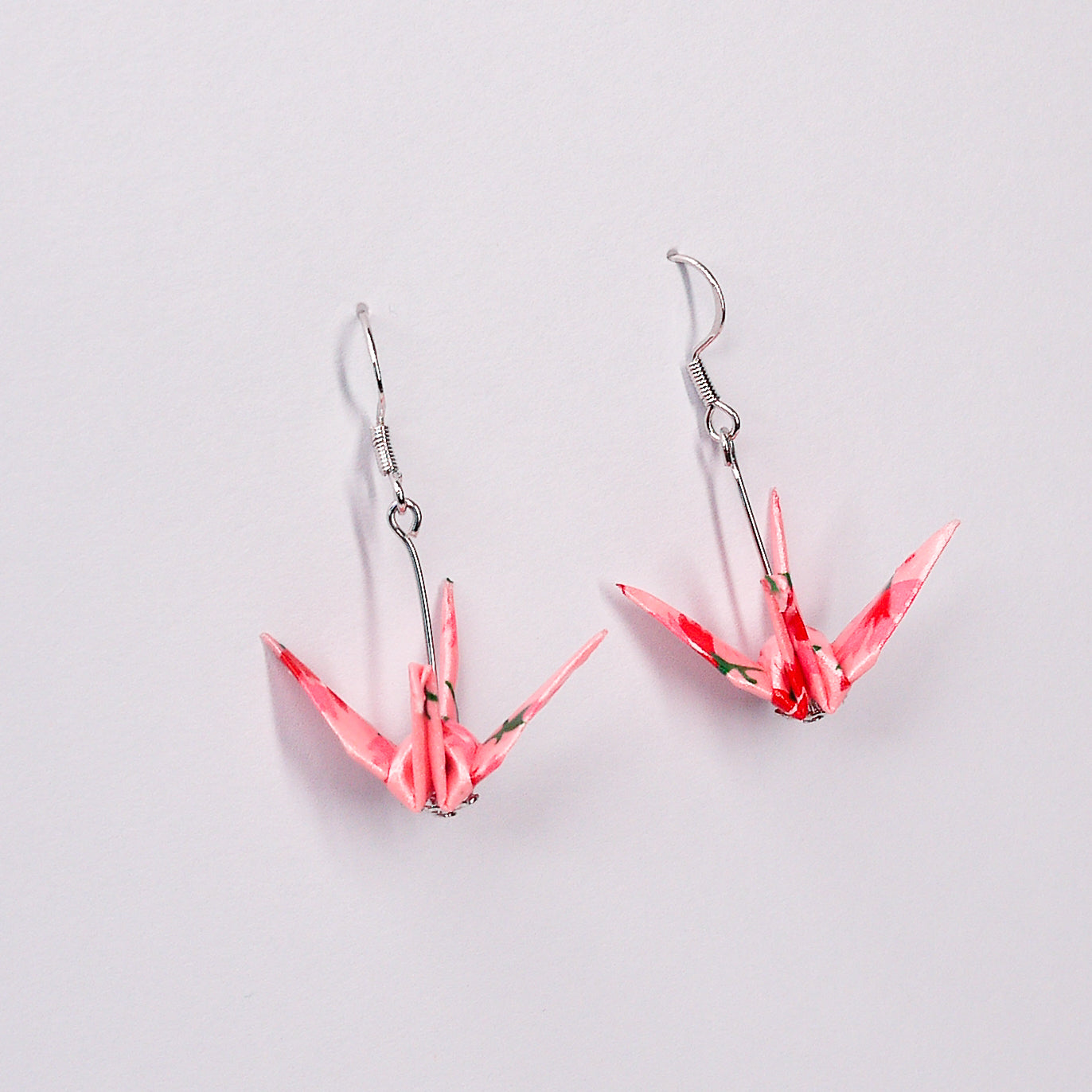 Crane Earrings in Silver