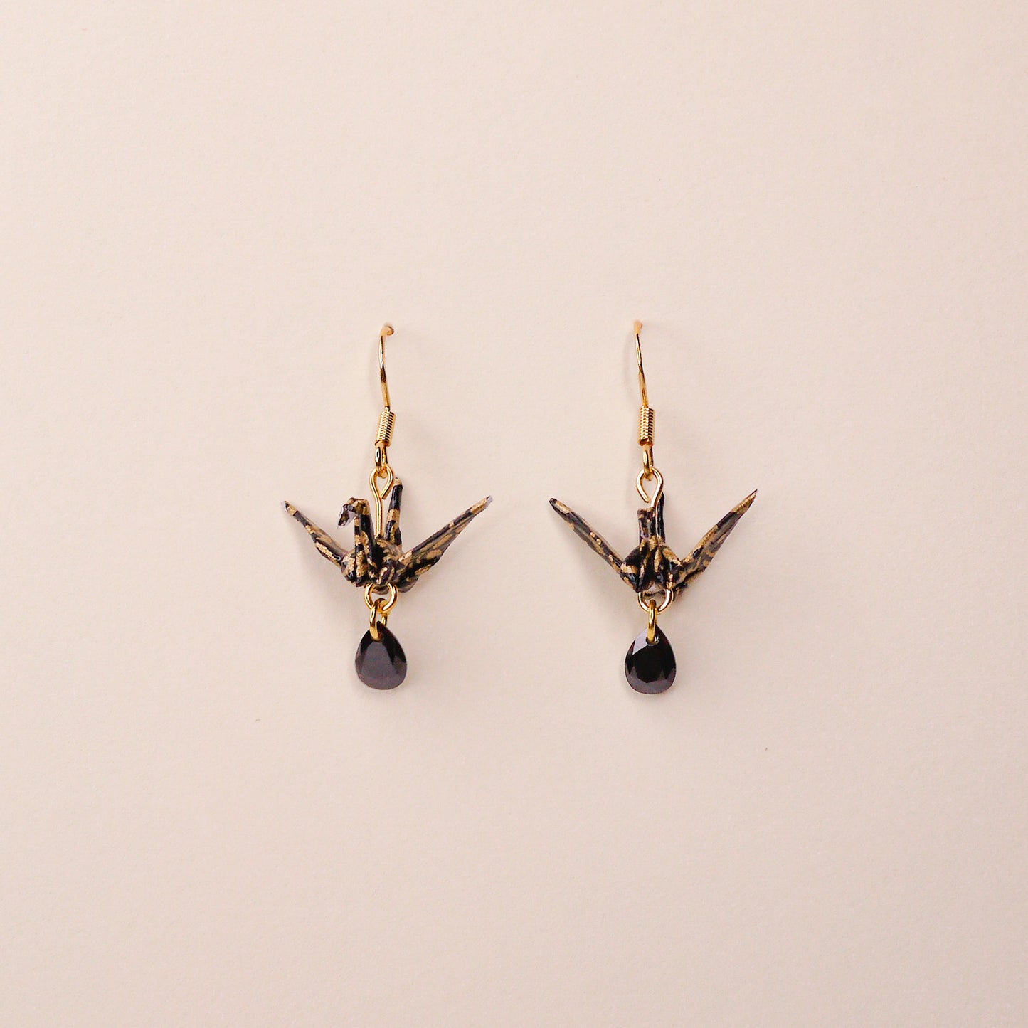 [SUCCESS] Small Crane and Crystal Earrings