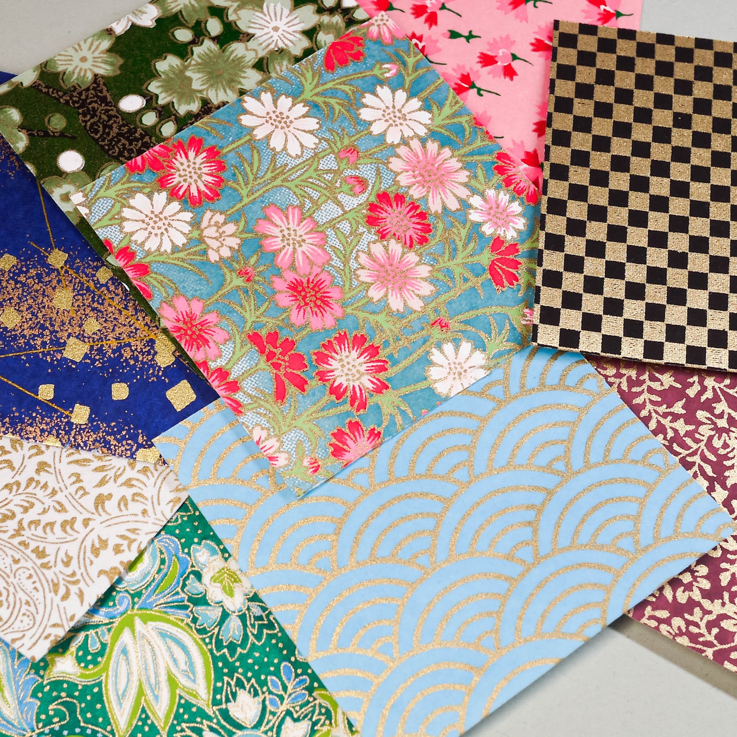 various japanese washi paper